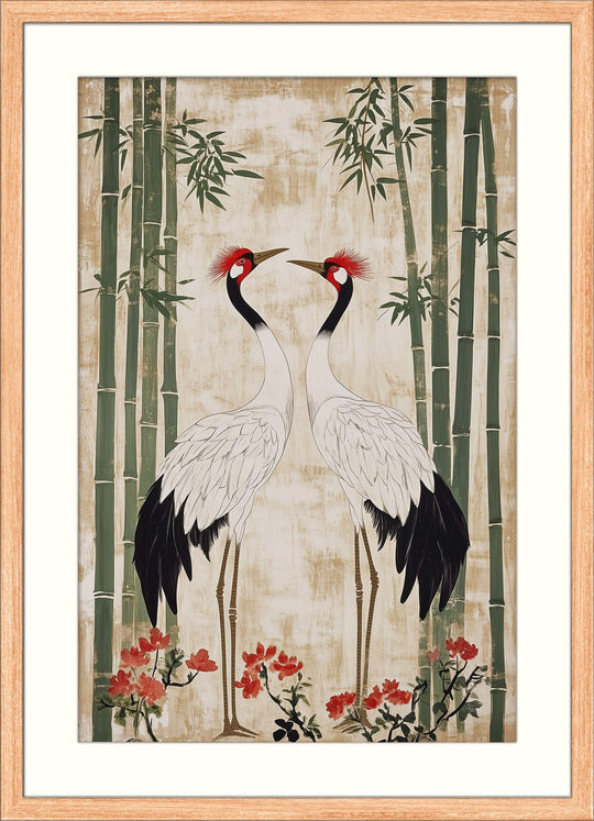 Cranes in Bamboo Forest