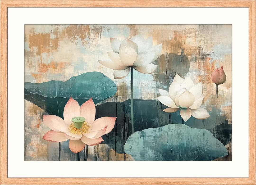 Japanese Lotus Wall Art Print