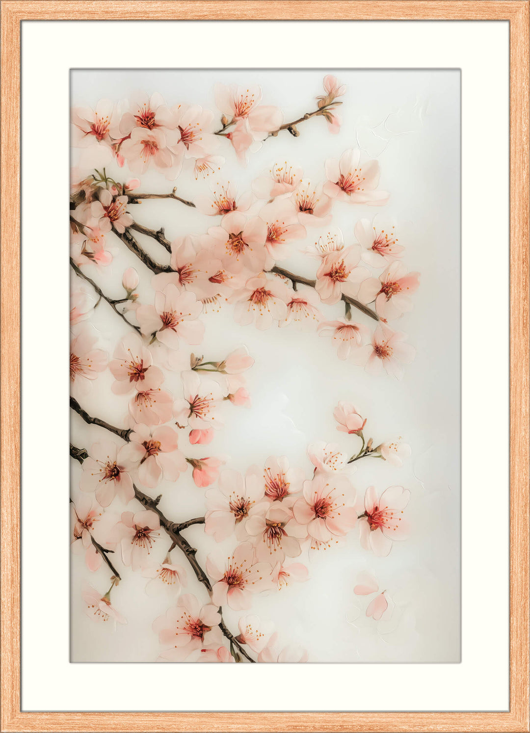 Sakura Flower Print in Soft Pink & White