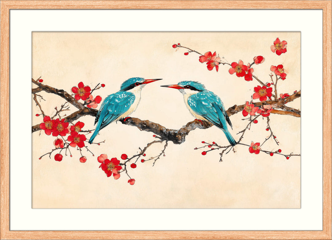Bird Cherry Blossom Wall Art
