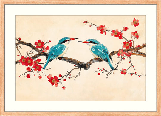 Bird Cherry Blossom Wall Art