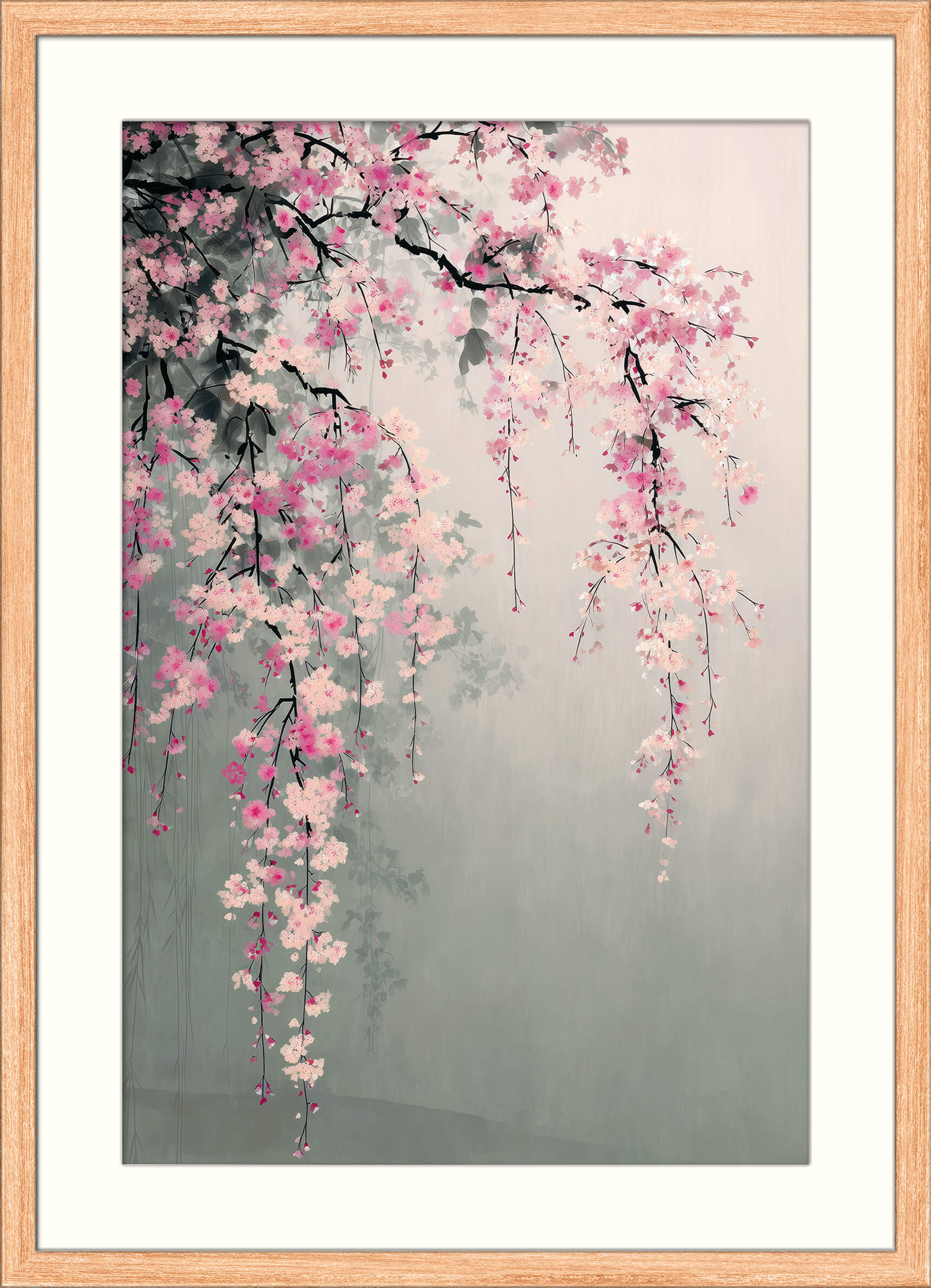 グラフィックアート Biwako360°(spring) Spring Cherry Blossom – Akorro Prints
