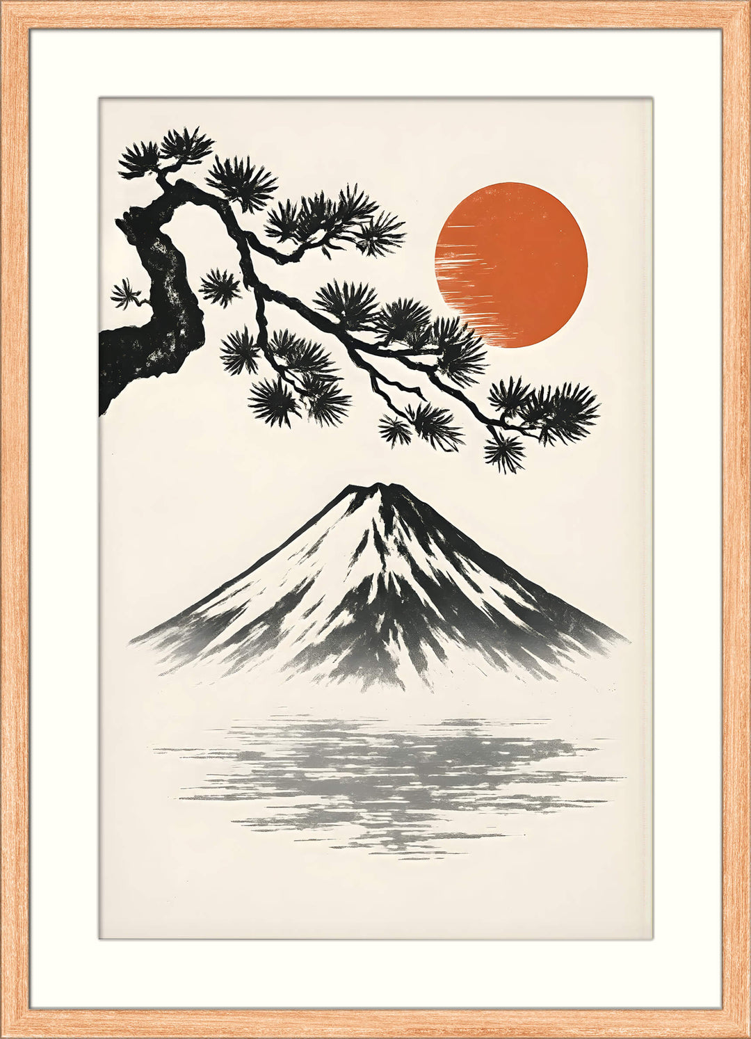 Red Sun Over Mount Fuji