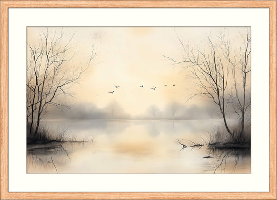 Misty Lake Landscape