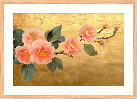 Gold Cherry Blossom Wall Art