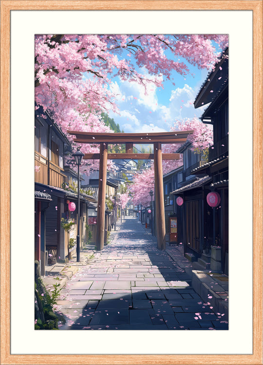 Japanese Cherry Blossom Wall Art Print