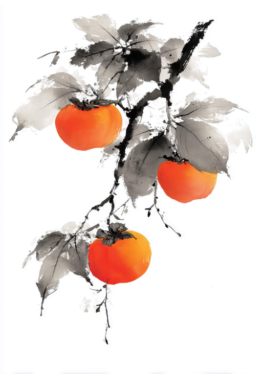 Persimmons on Branch