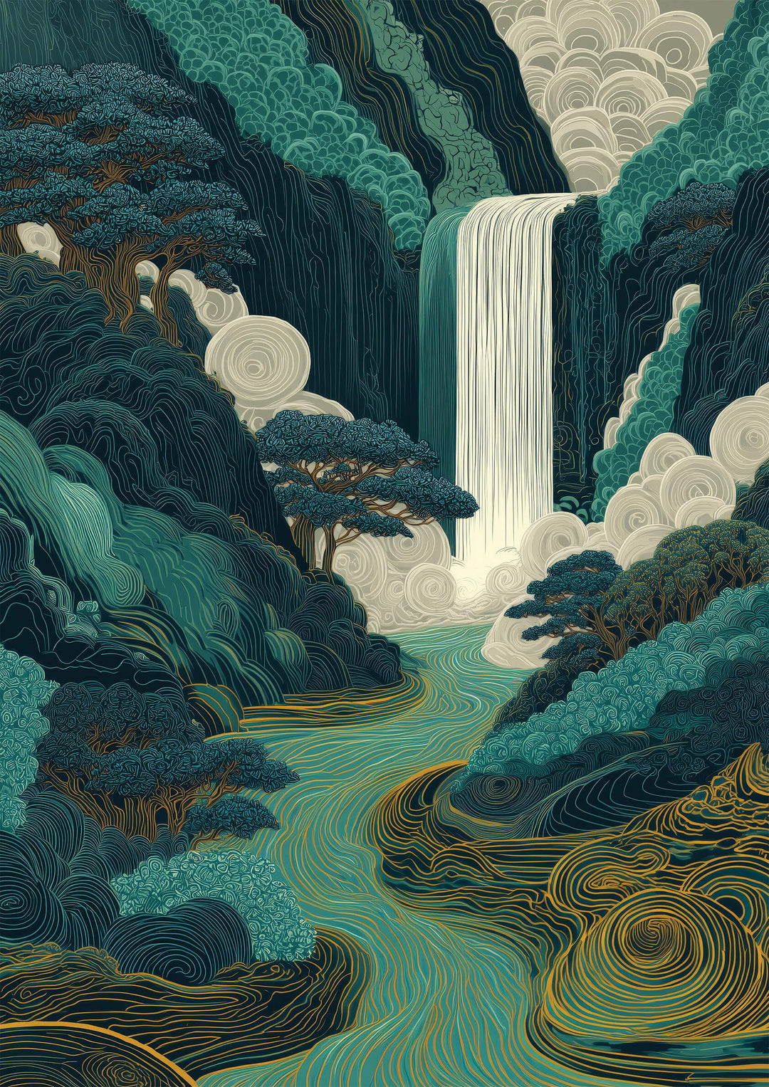 River Waterfall
