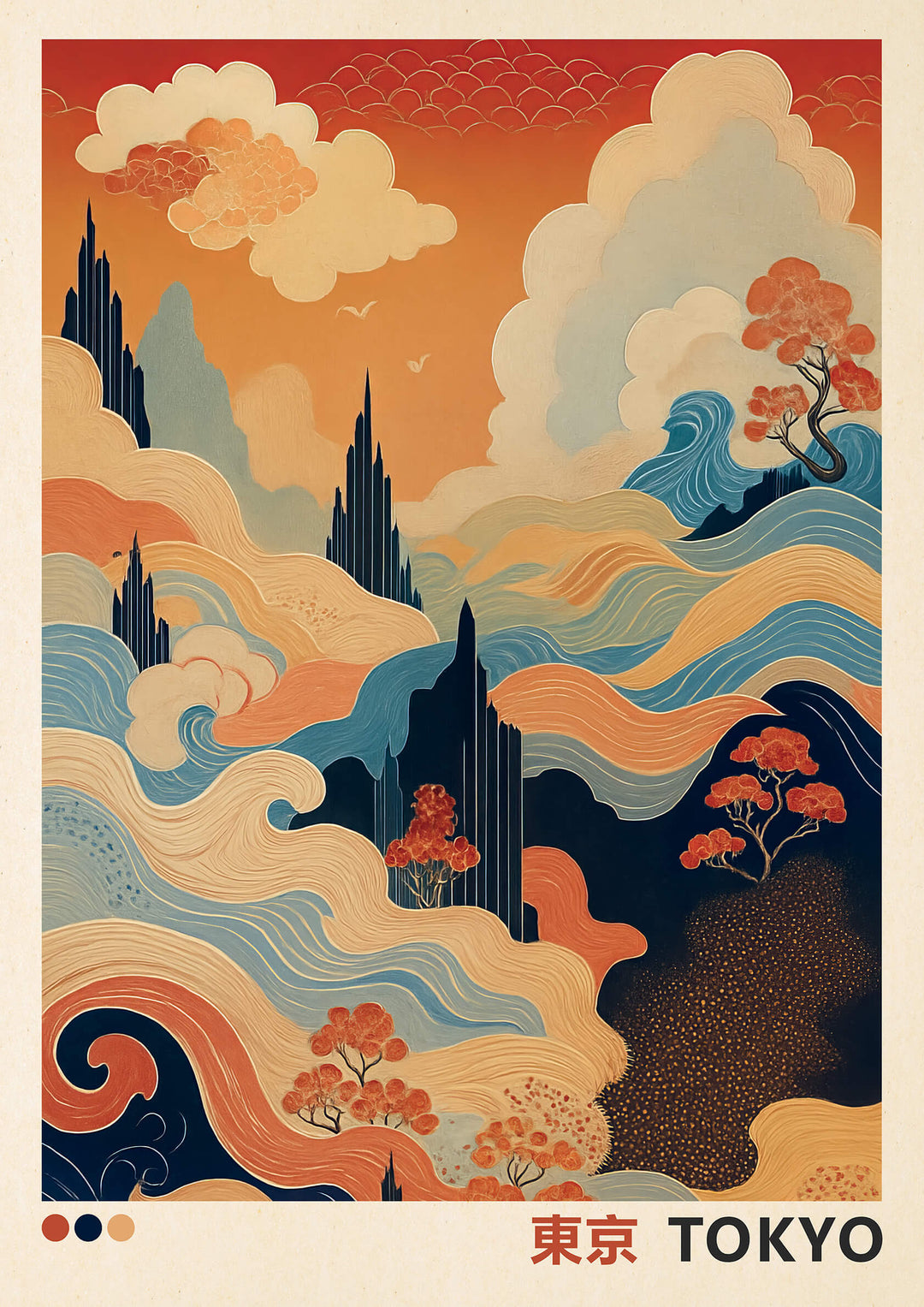 Abstract Japanese Landscape
