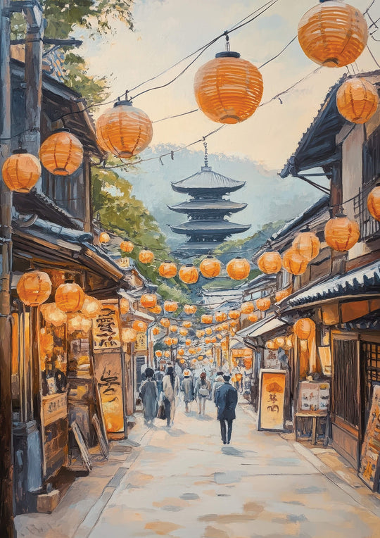 Pagoda Path with Lanterns