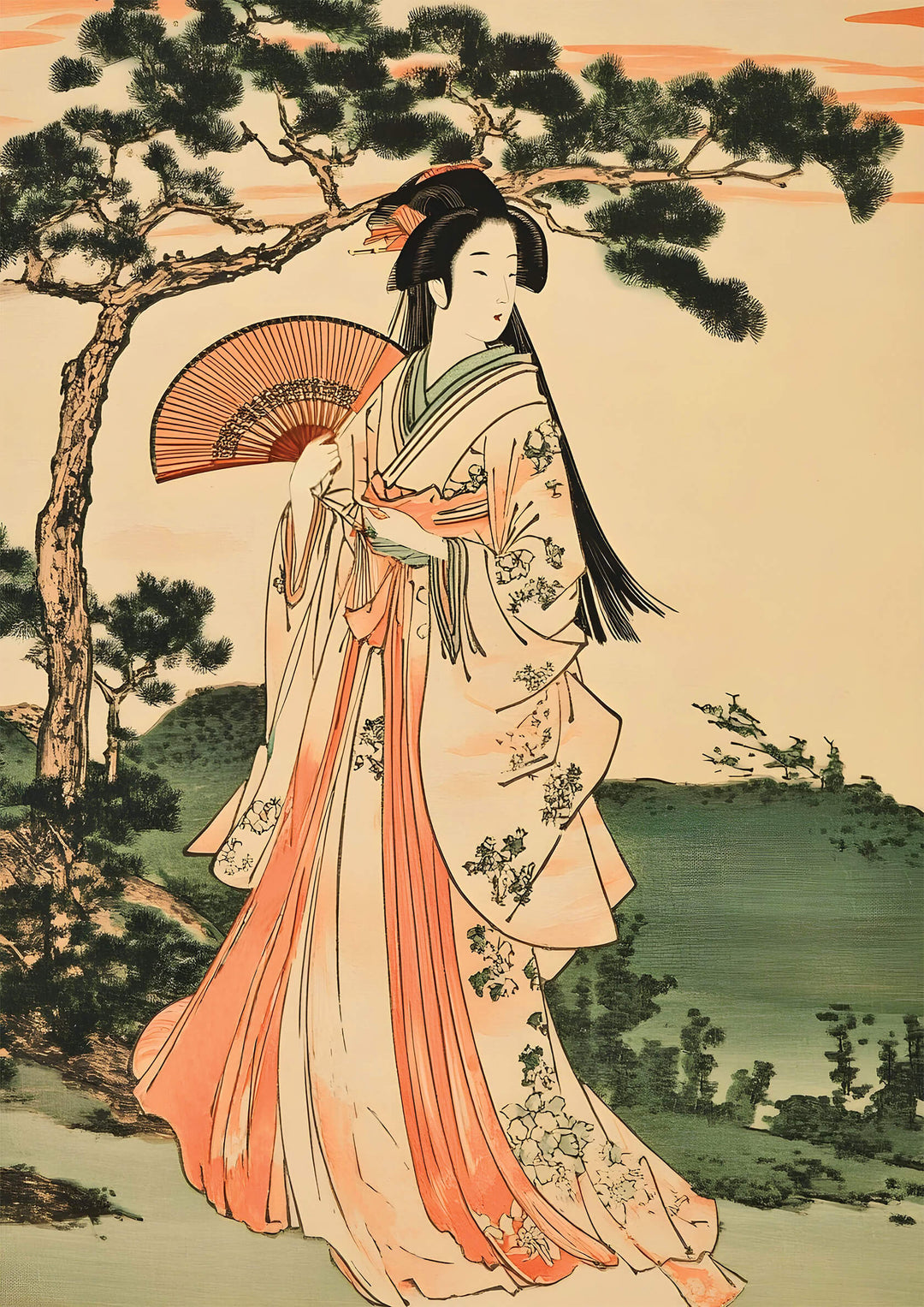 Geisha with Fan