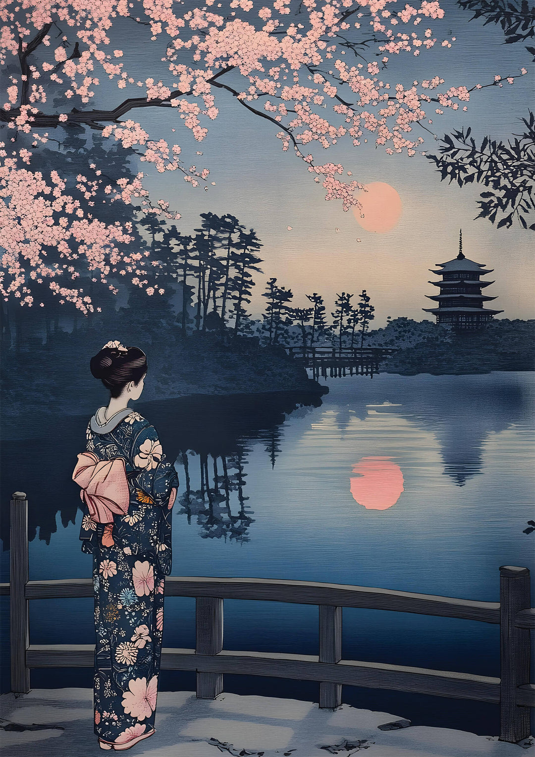 Geisha and Cherry Blossom