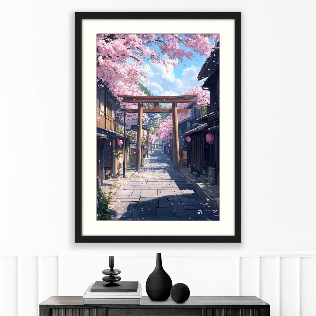 Japanese Cherry Blossom Wall Art Print