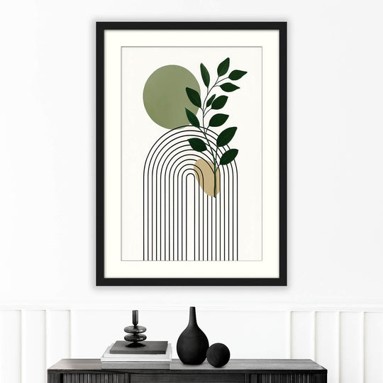 Japandi Minimalist Arch in Green & Beige
