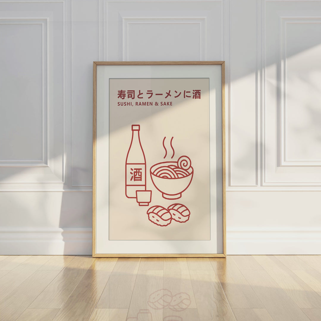 Minimalist Japanese Food Print