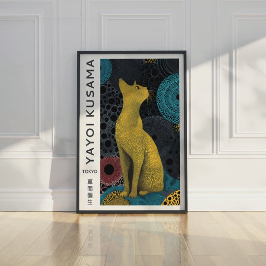 Yayoi Kusama Golden Cat Poster