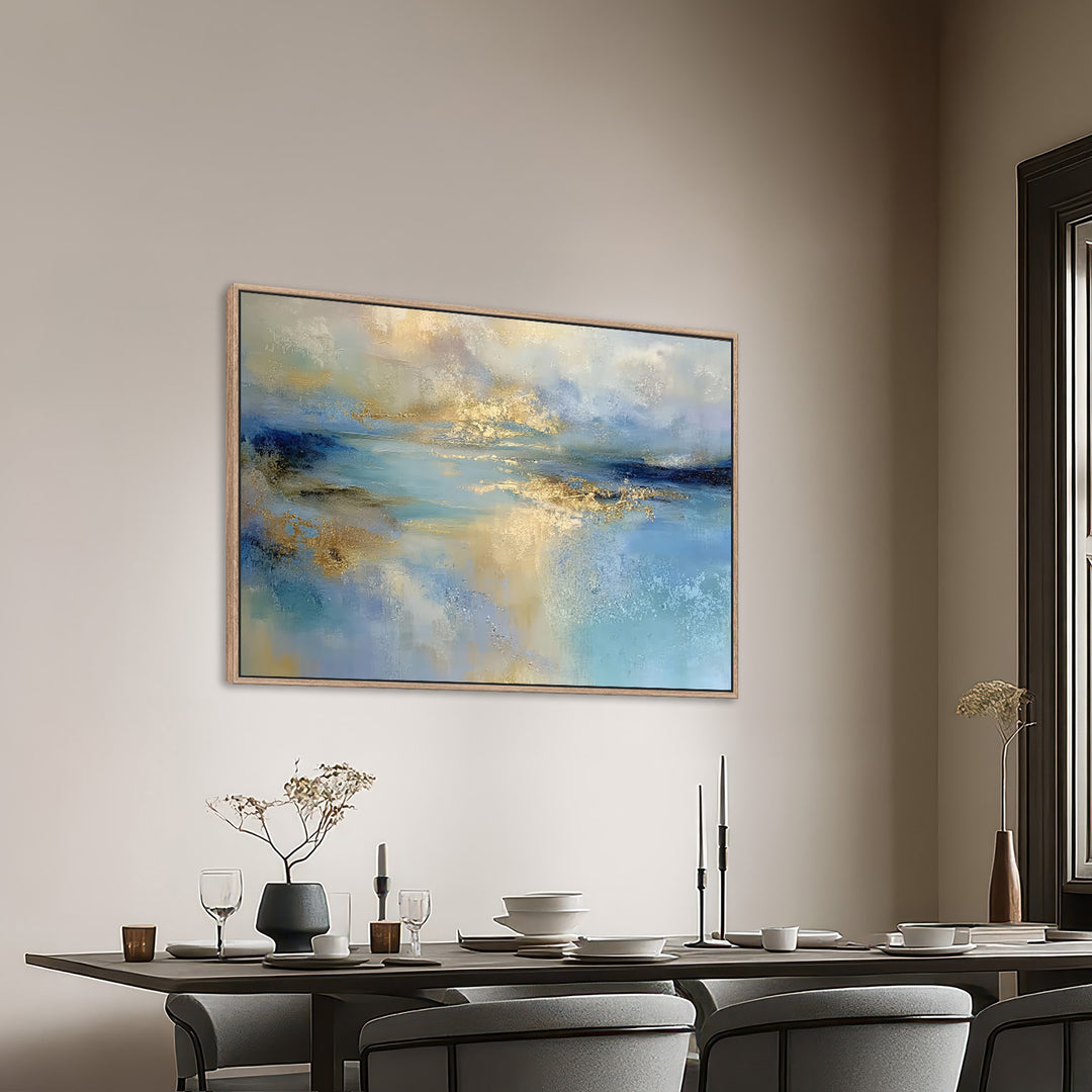 Abstract Blue & Gold Seascape