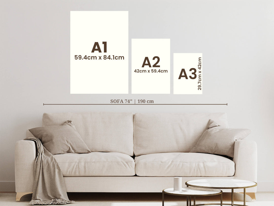 Japanese Ocean Horizon with Moon and Birds