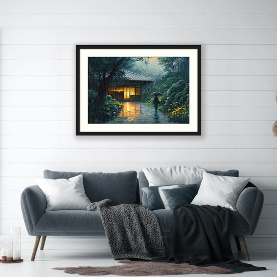 Rainy Night Japan Art Print