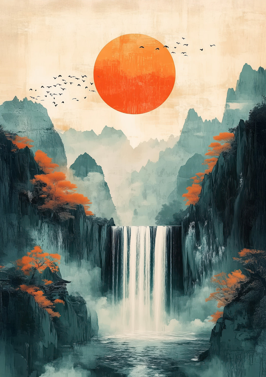Japanese Landscape Wall Art Print