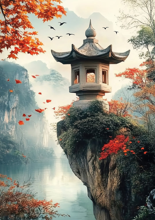 Autumn Japanese Temple Art