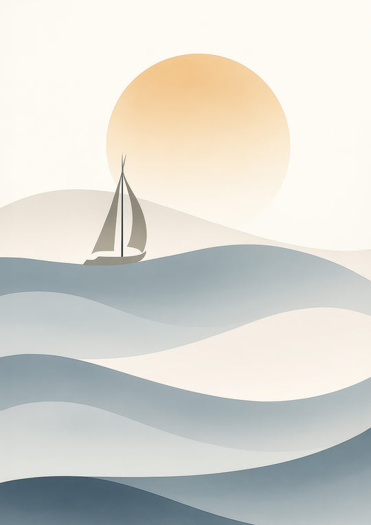 Minimalist Sailboat Wall Art