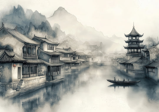 Misty Canal Town