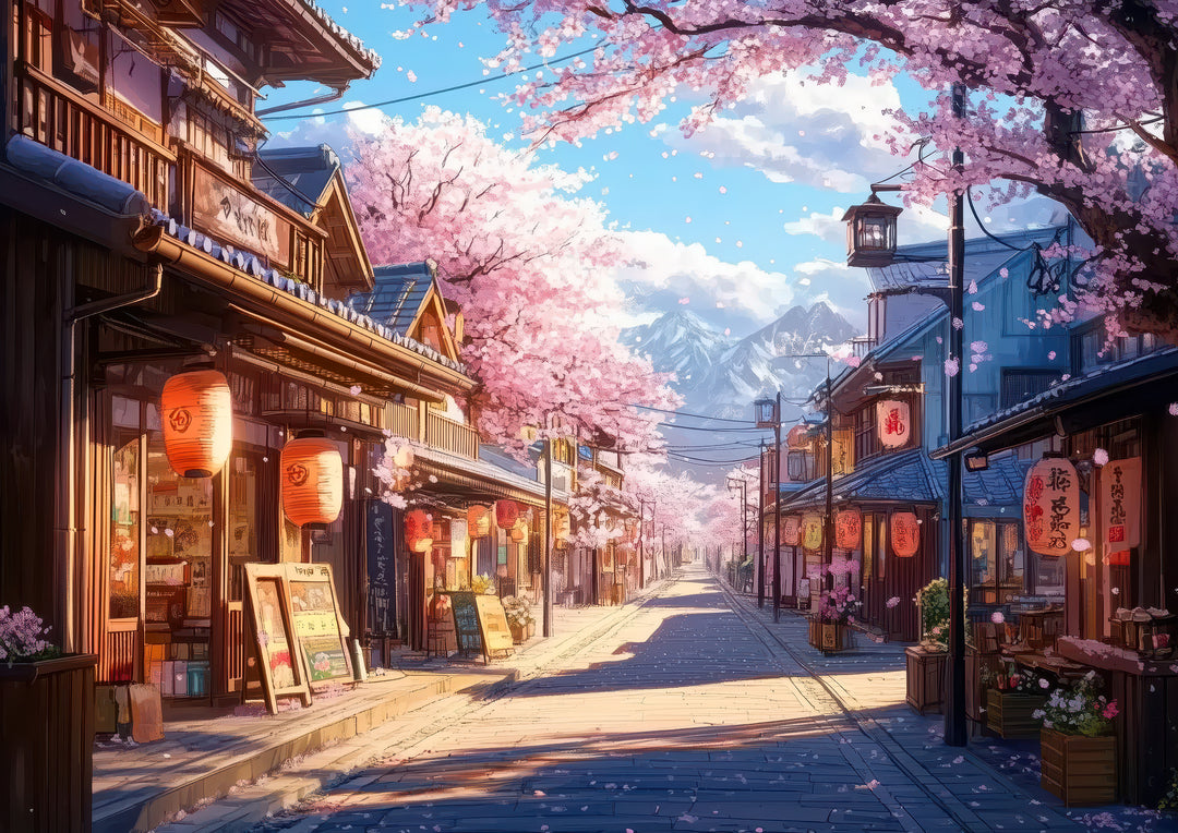 Japanese Street House Print