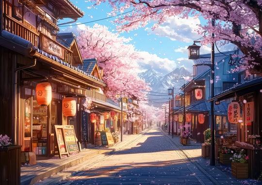 Japanese Street House Print