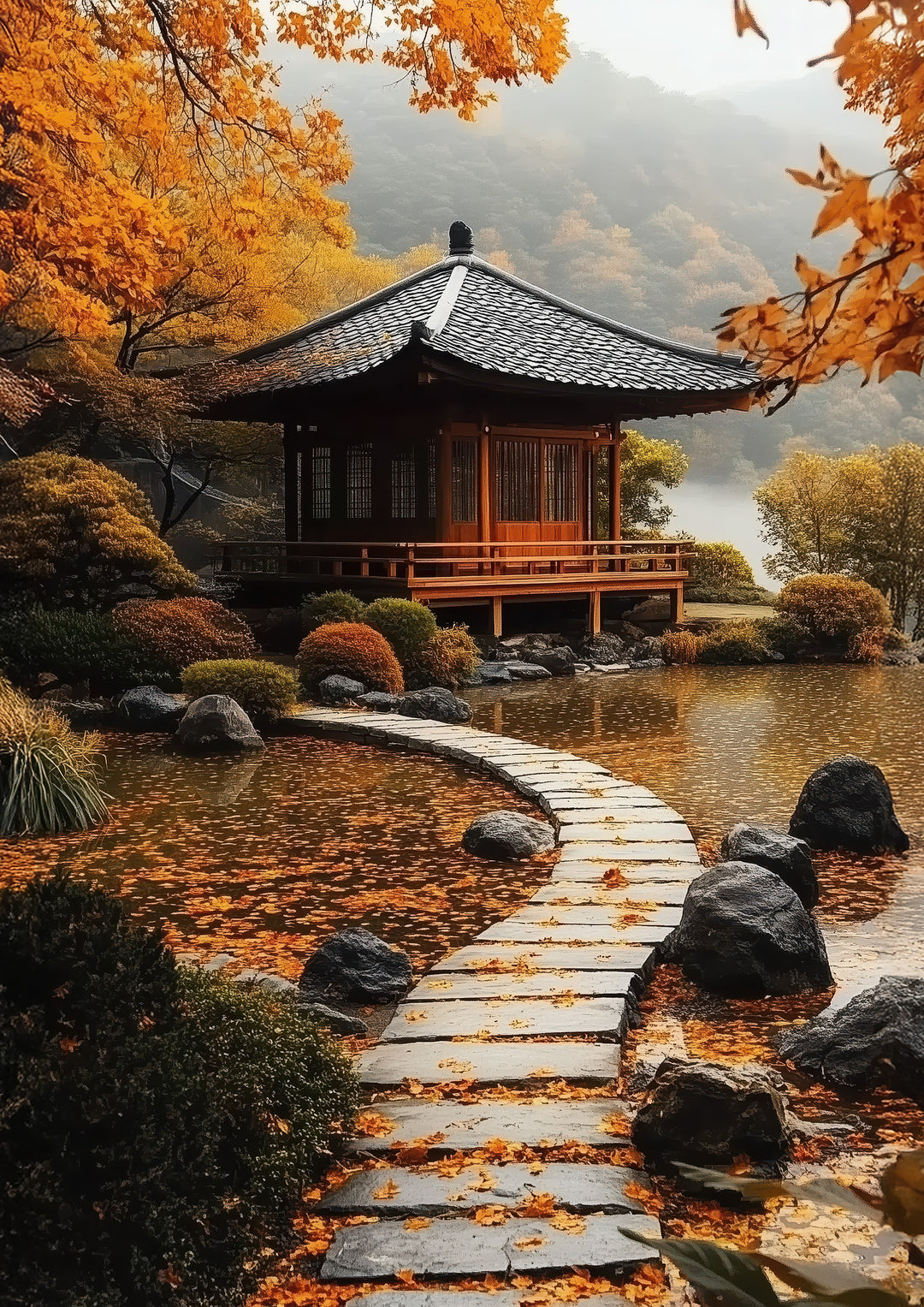 Japanese Temple Wall Art