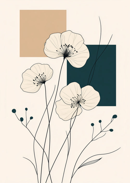 Minimalist Floral Line Art