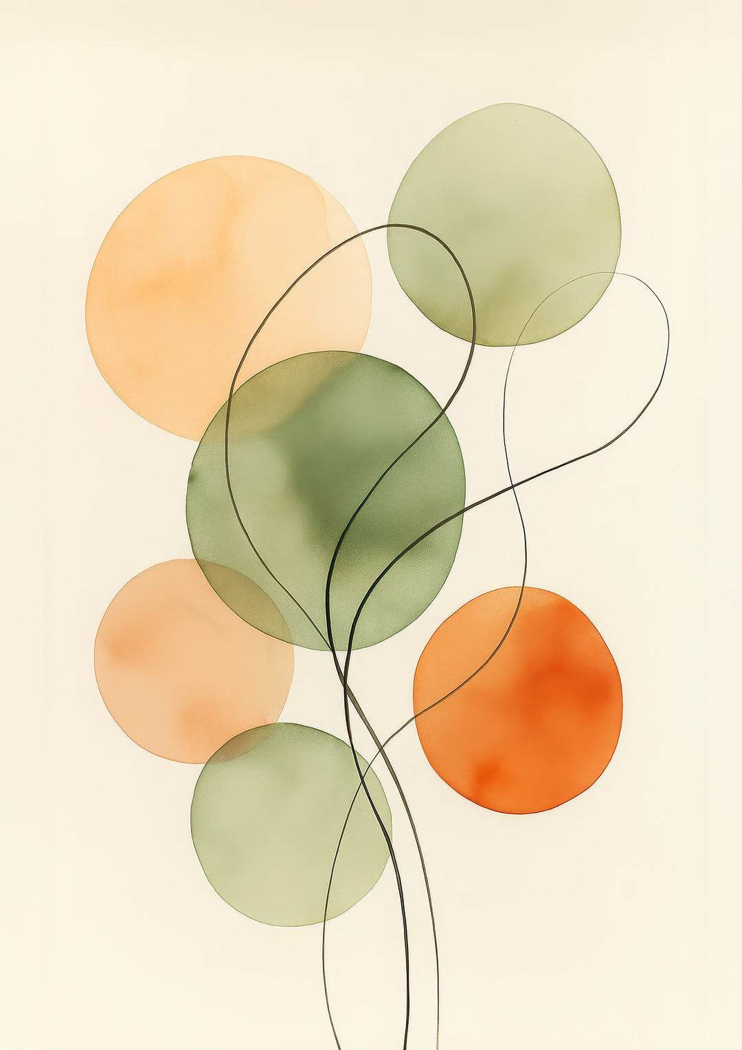 Watercolor Style Geometric Decor