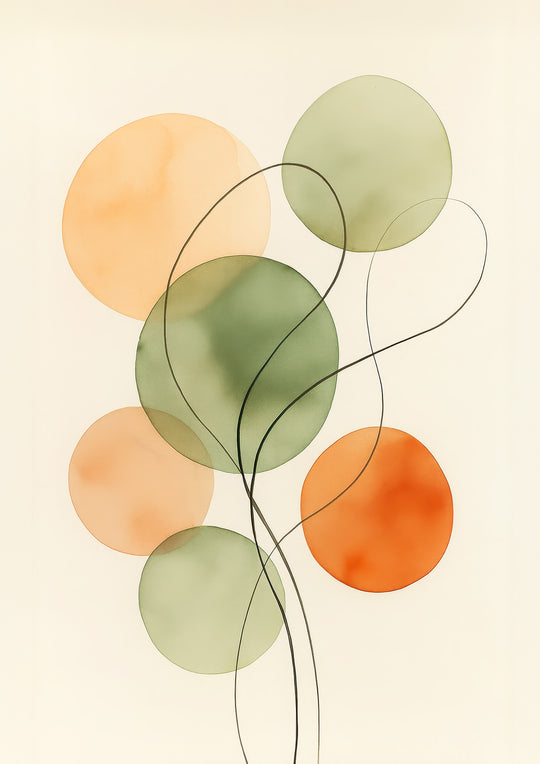 Watercolor Style Geometric Decor
