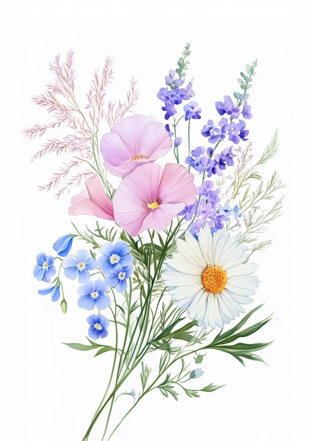 Minimalist Botanical Flower Print