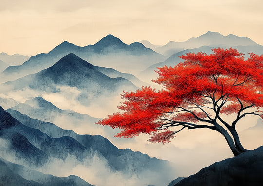 Red Maple Mountain Landscape