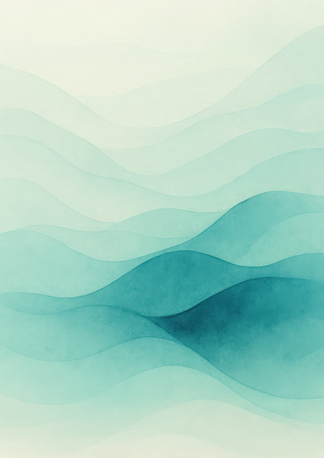 Aqua Abstract Wall Art