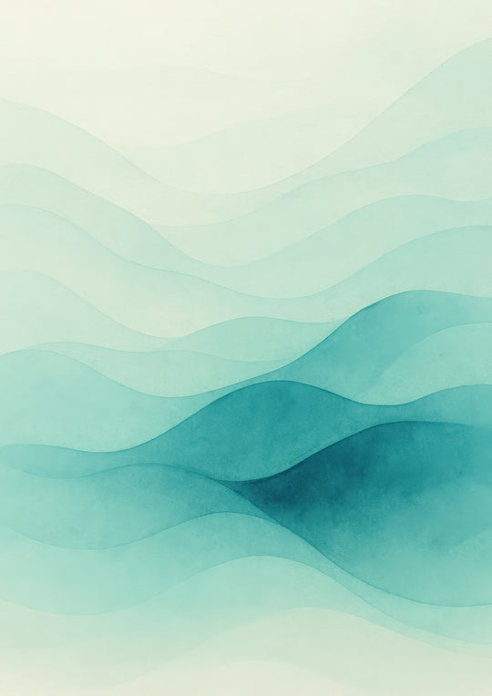 Aqua Abstract Wall Art