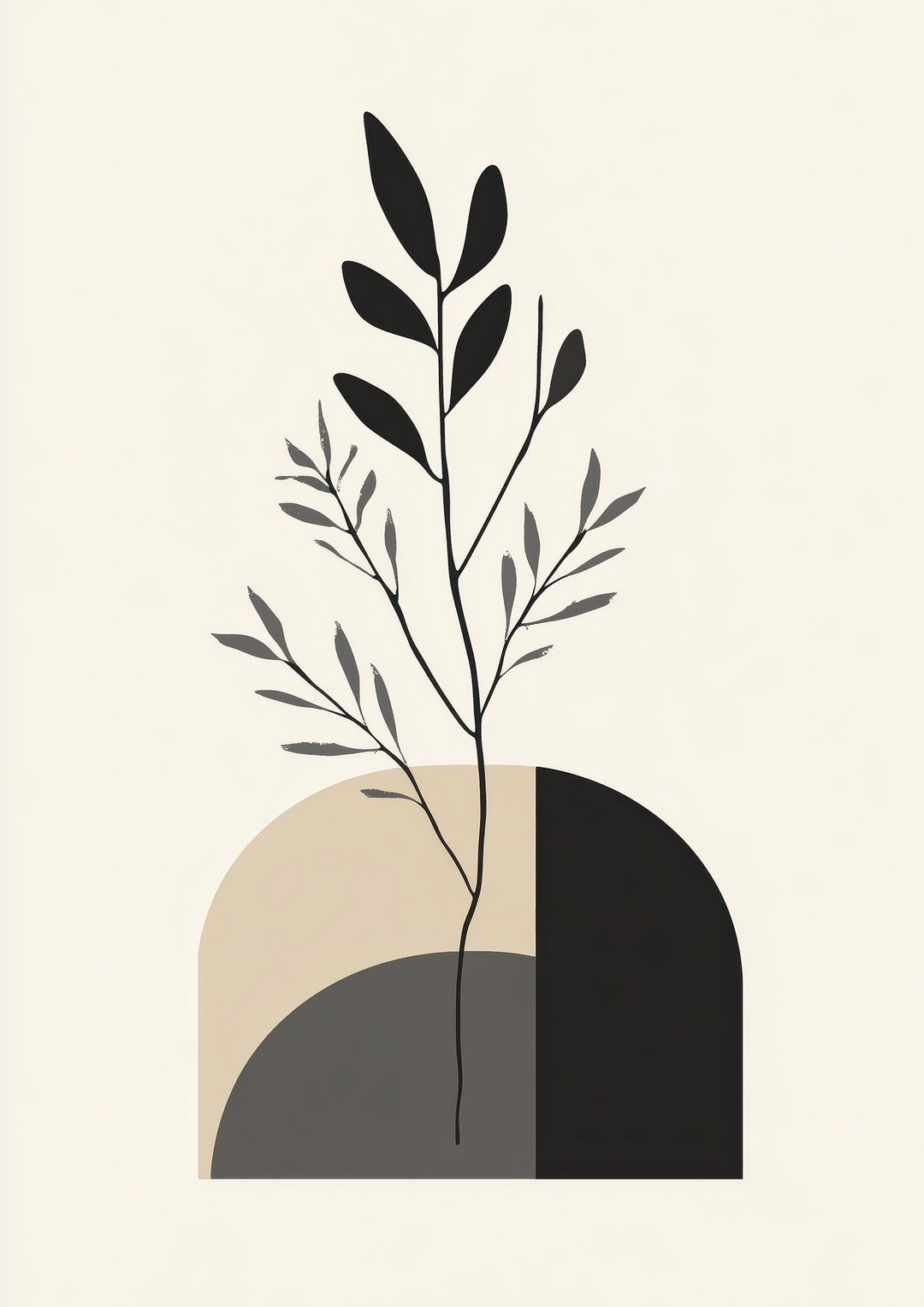 Japandi Botanical Print