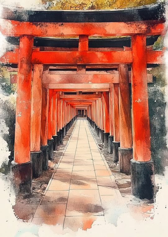 Japanese Torii Gate Wall Art Print