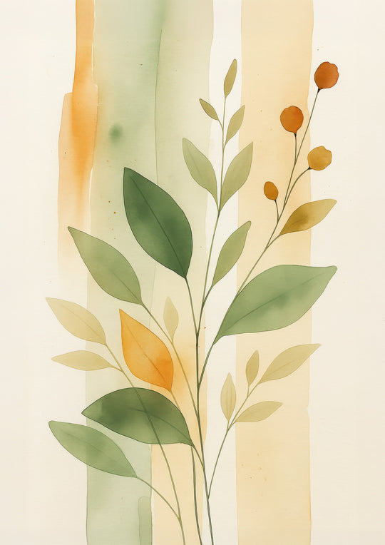 Watercolor Leaf Print