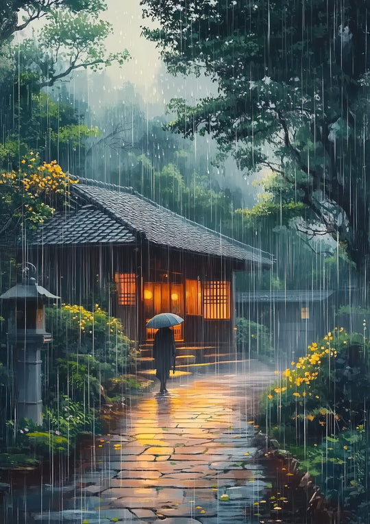 Japanese Rain Wall Art