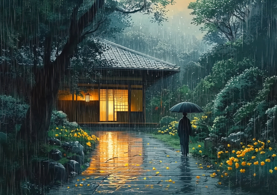 Rainy Night Japan Art Print
