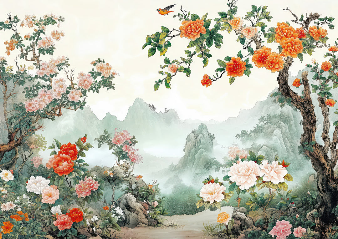 Japanese Floral Landscape