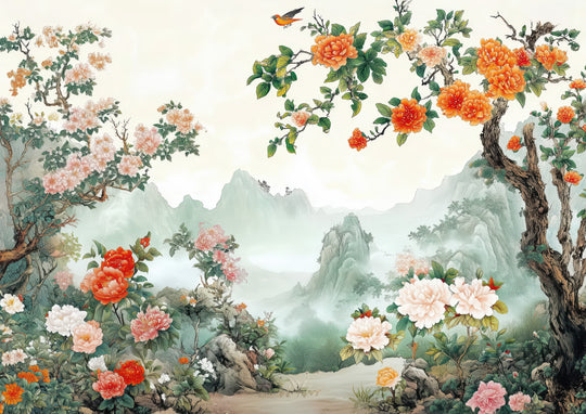 Japanese Floral Landscape