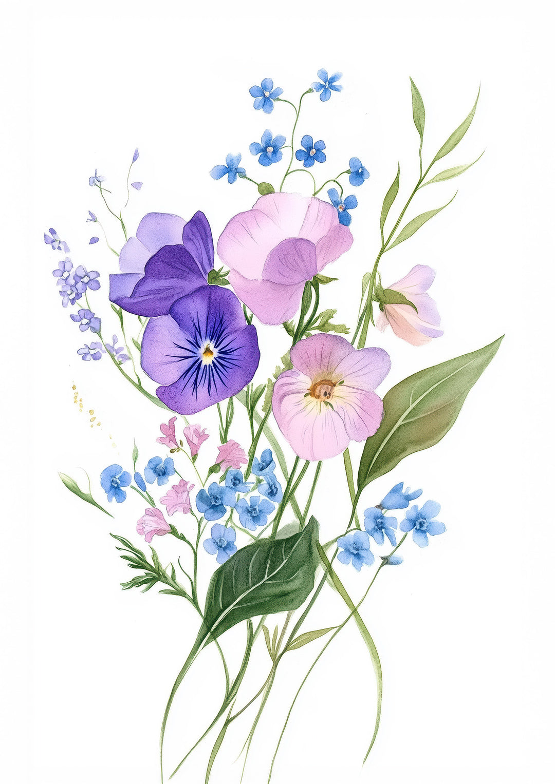 Pastel Flower Wall Print