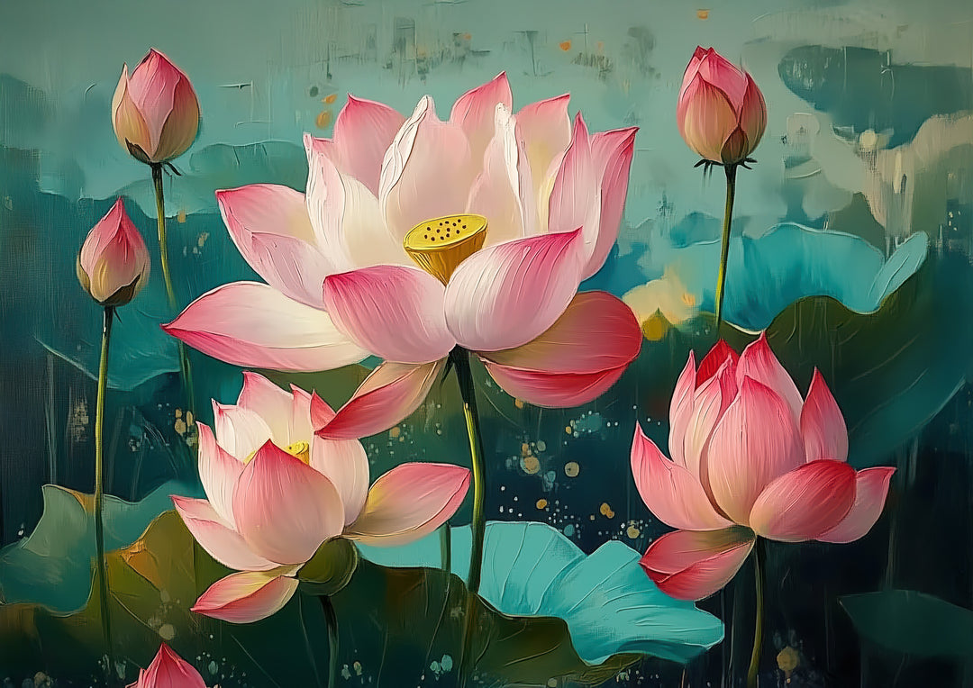 Japanese Lotus Wall Art Print