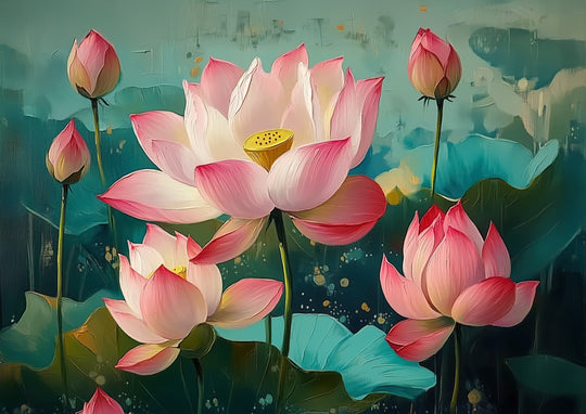Japanese Lotus Wall Art Print