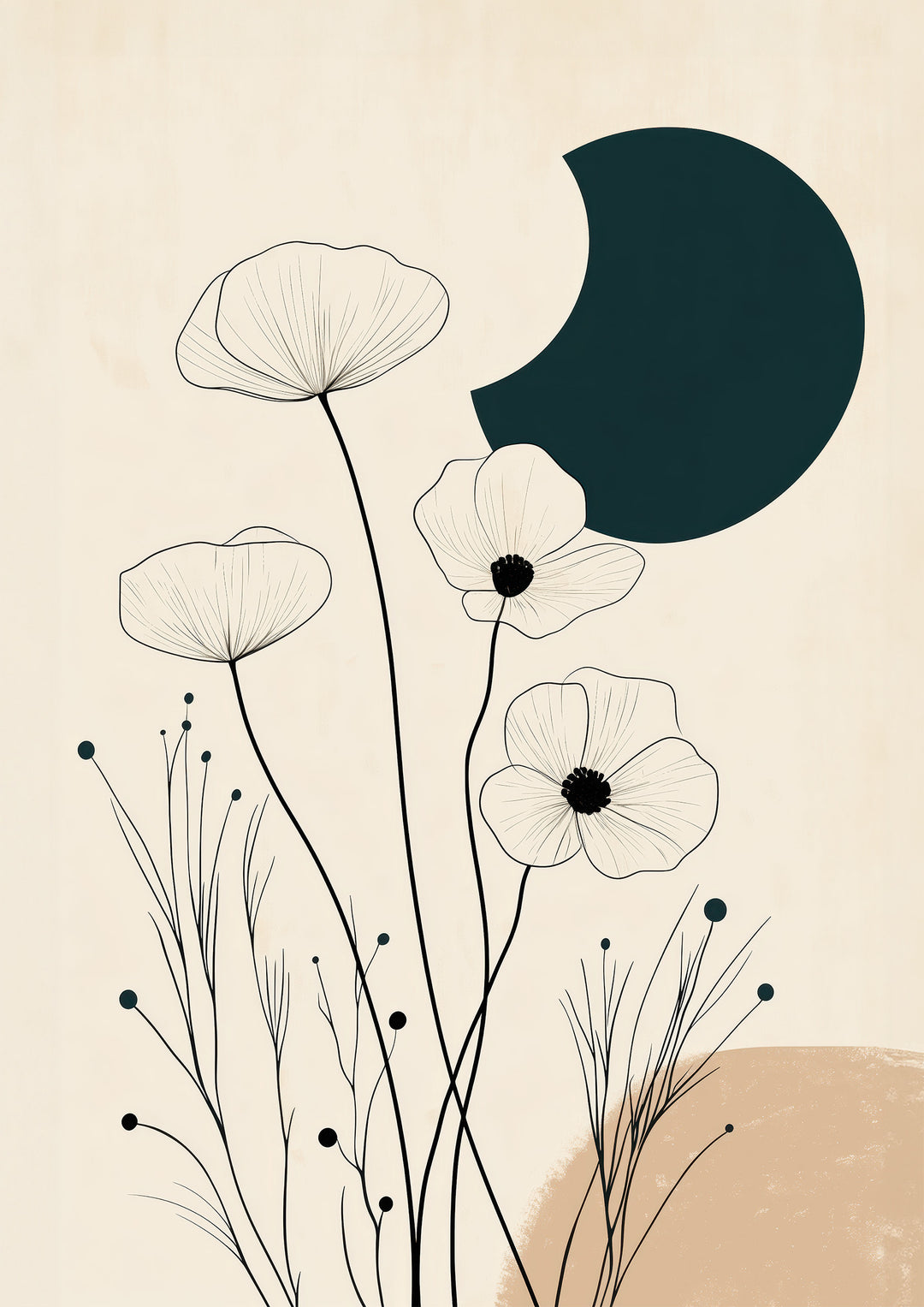 Neutral Japandi Flowers