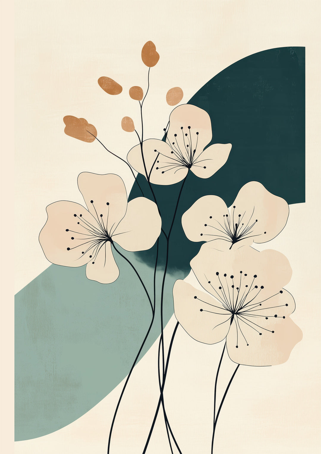 Japandi Elegant Flower
