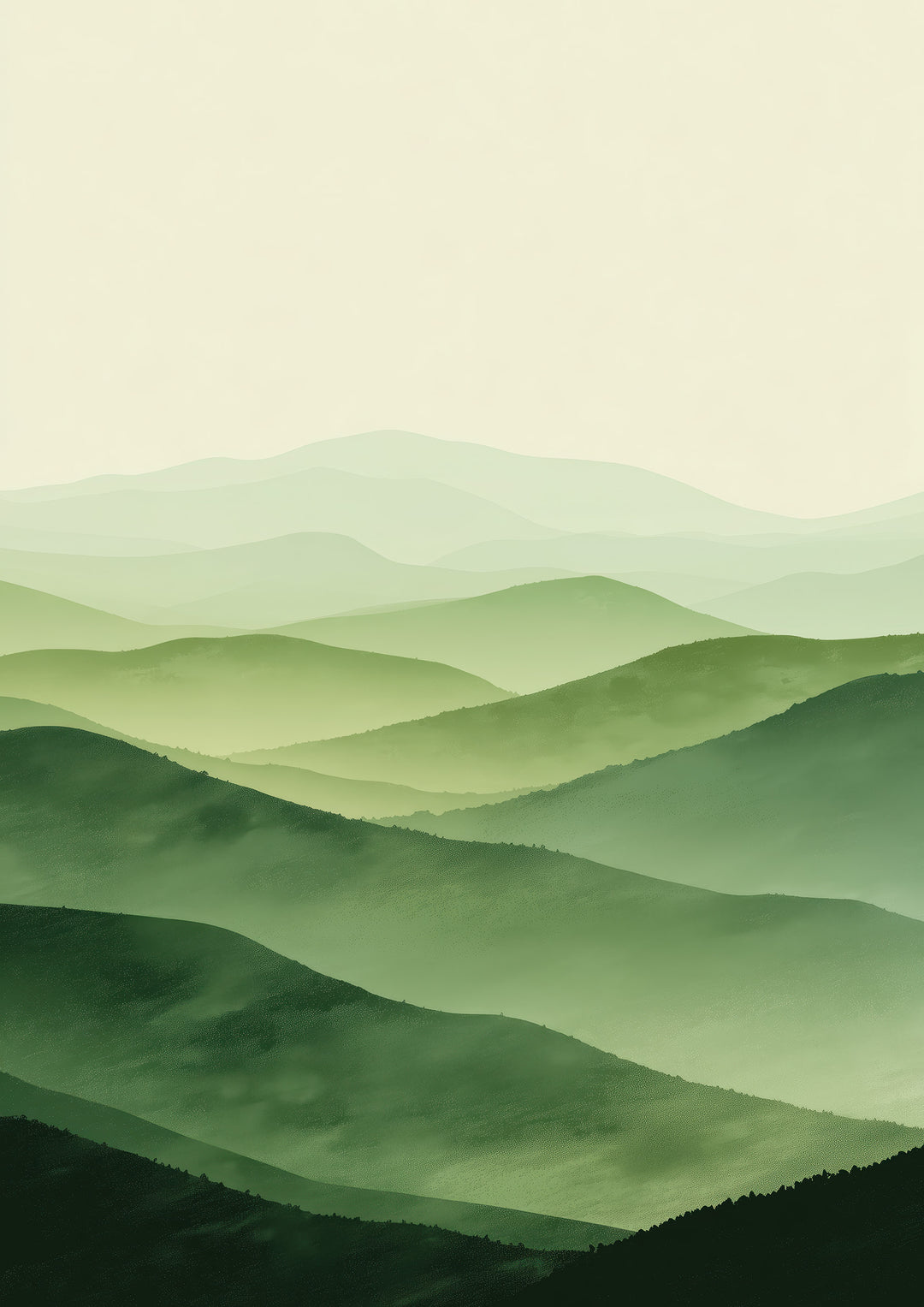 Abstract Green Mountain Landscape